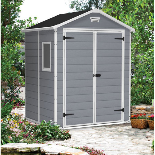 keter manor 6 ft. w x 5 ft. d apex plastic tool shed